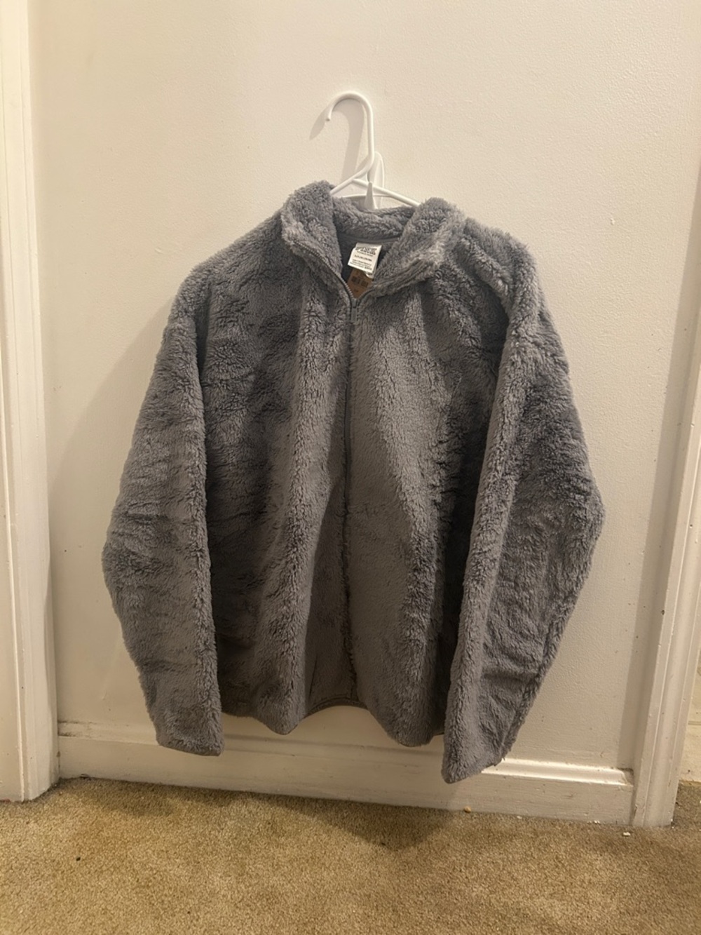 PINK gray fleece jacket